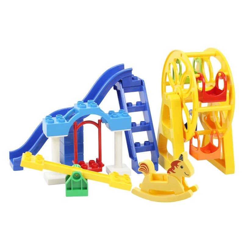 image-Yiuiuly ABS Building Blocks - Compatible with Duplo & Lego 