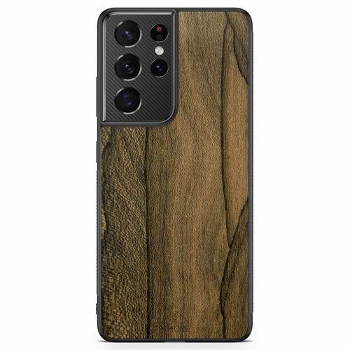 image-Ziricote Wood Phone Case - Handmade Slim Wooden Cover 