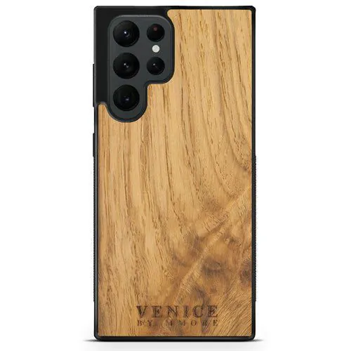 image-The Venice Case - Ancient Oak Wood Phone Case - Lettering