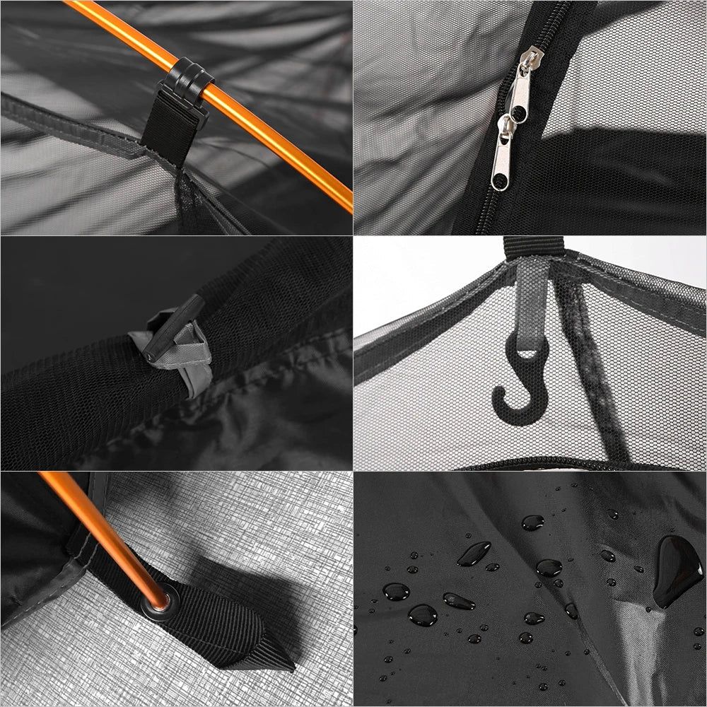 image-2 Person Waterproof Camping Tent - Lightweight Summer Beach Shelter