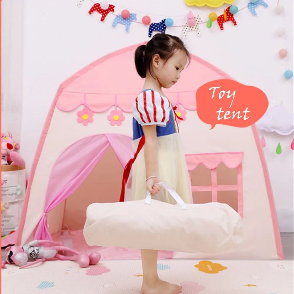 image-NNEOBA Playhouse Tent for Kids - Pink Cloth Tent