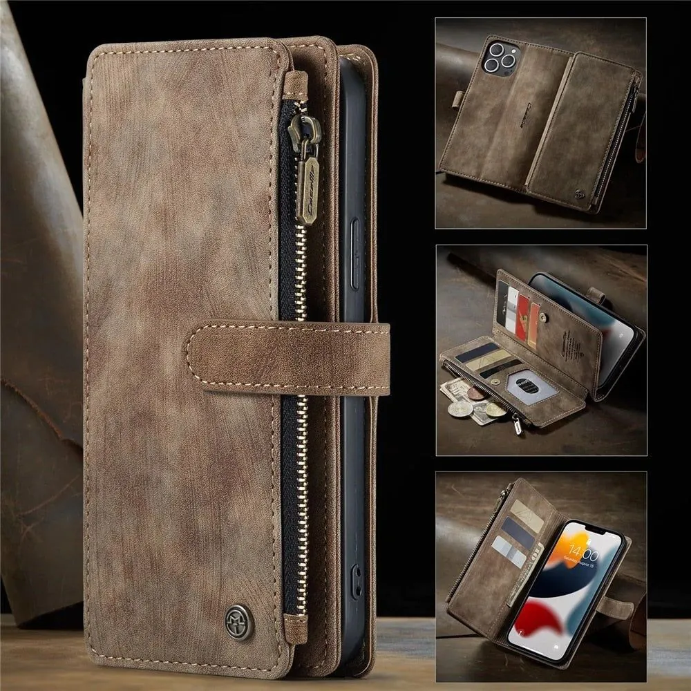 image-iPhone Wallet Case - Vegan Leather with 10 Card Slots