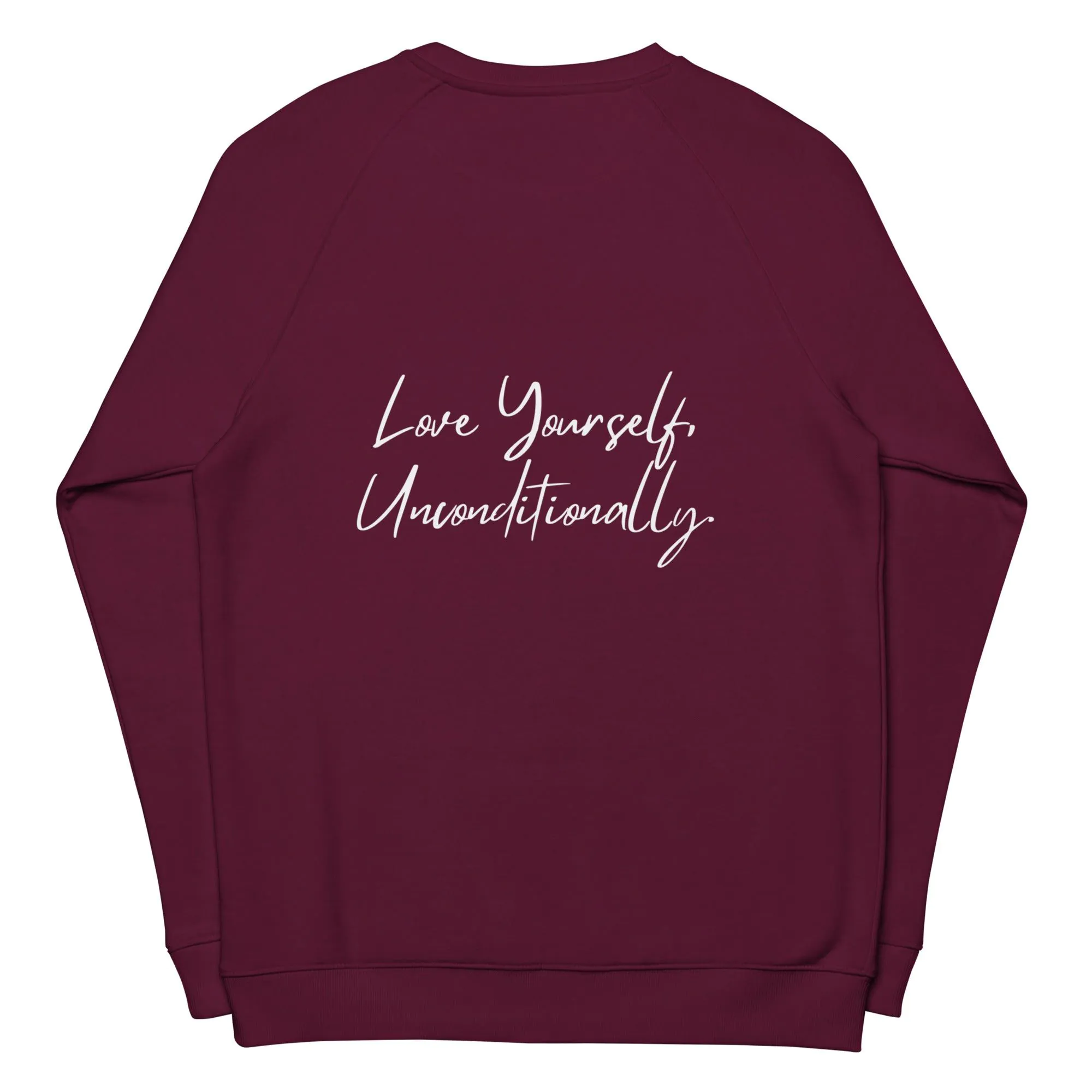 image-Self Love Unisex Organic Raglan Sweatshirt - Brushed Fleece