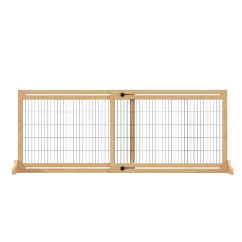 image-Fully Enclosed Cat Litter Box - Natural Pine Wood 41"-72" Long