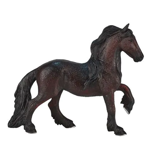 image-Friesian Mare Horse Toy - Realistic Equestrian Model 