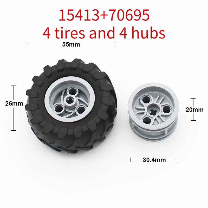 image-Jile Building Blocks & Wheels Set - LEGO Compatible