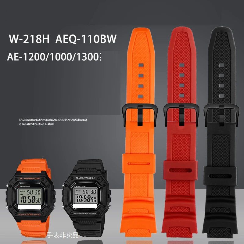 image-MR NENG Rubber Watchband for Casio - 9 Colors