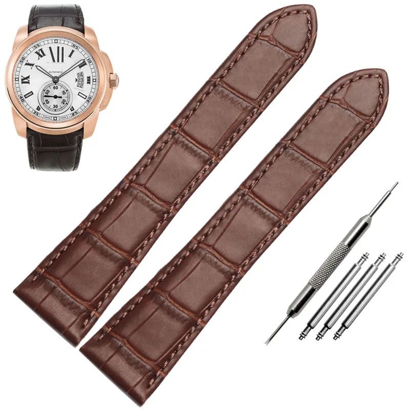 image-UYOUNG Leather Watchband Quick Release Fit, 16mm-25mm 