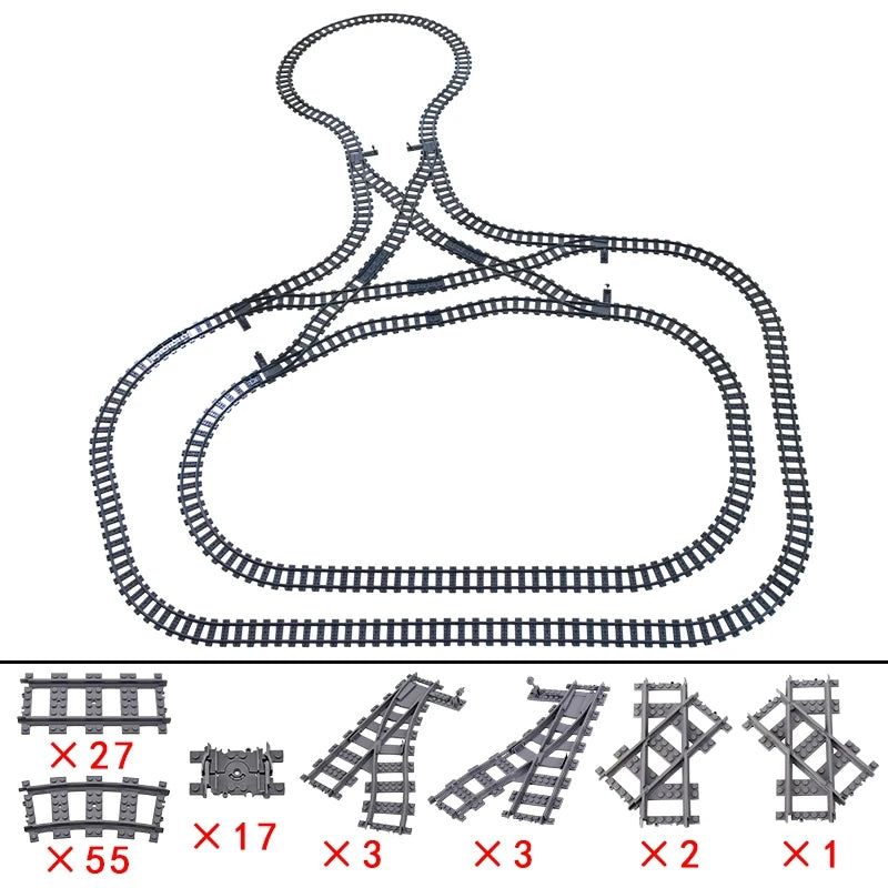 image-Creative Train Track Building Blocks - Flexible & Fun for Kids 14+