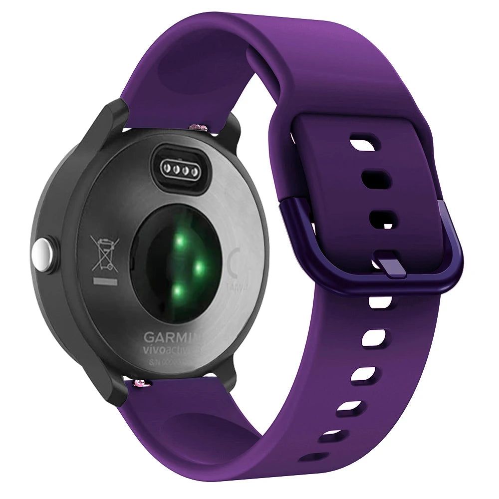 image-Chumoon Silicone Smartwatch Strap for Garmin & Samsung - Durable & Adjustable