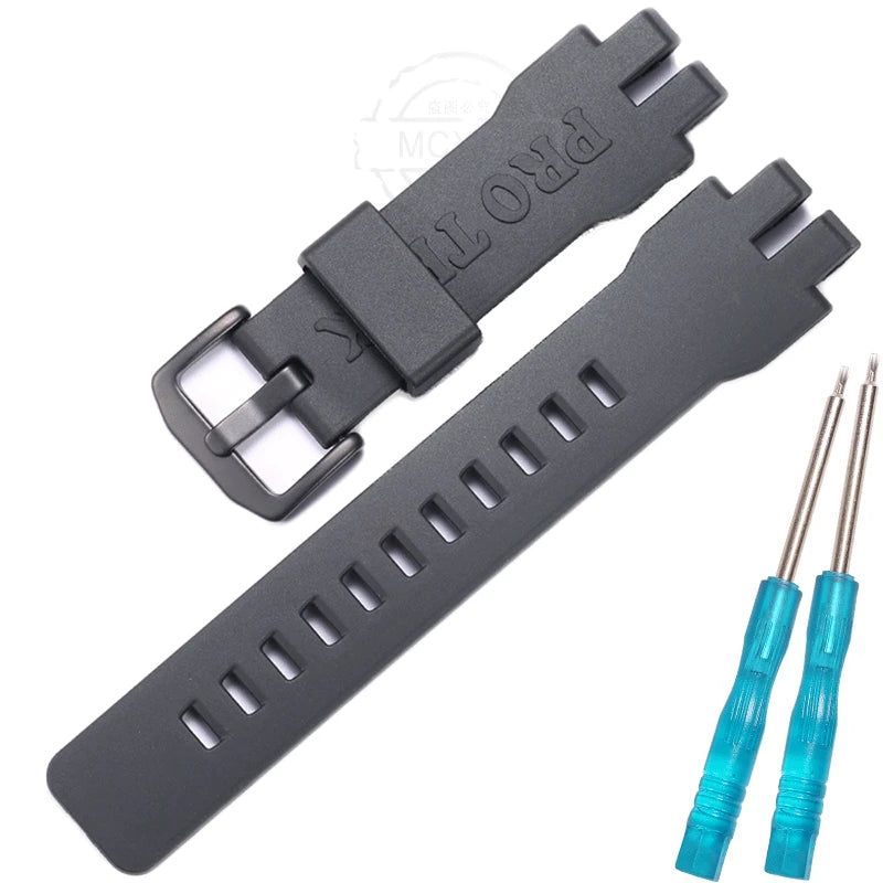 image-Casio PROTREK Waterproof Resin Watch Band MCXGL - Durable Strap Replacement