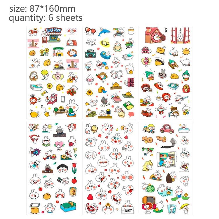 image-Monssjay PVC Stickers Set – 6 Transparent Sheets for Crafting, 9cm x 14cm