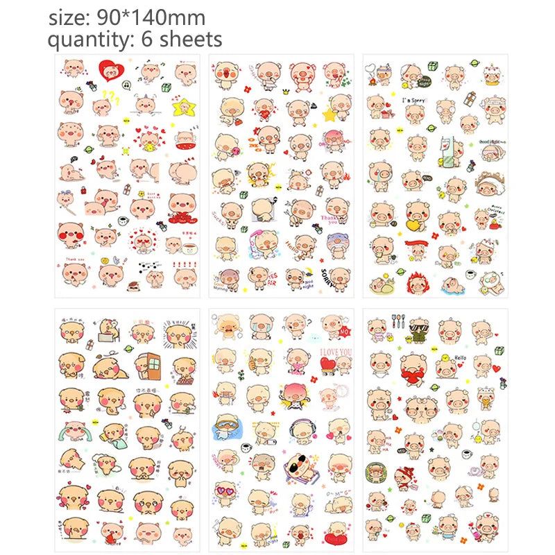 image-Monssjay PVC Stickers Set – 6 Transparent Sheets for Crafting, 9cm x 14cm