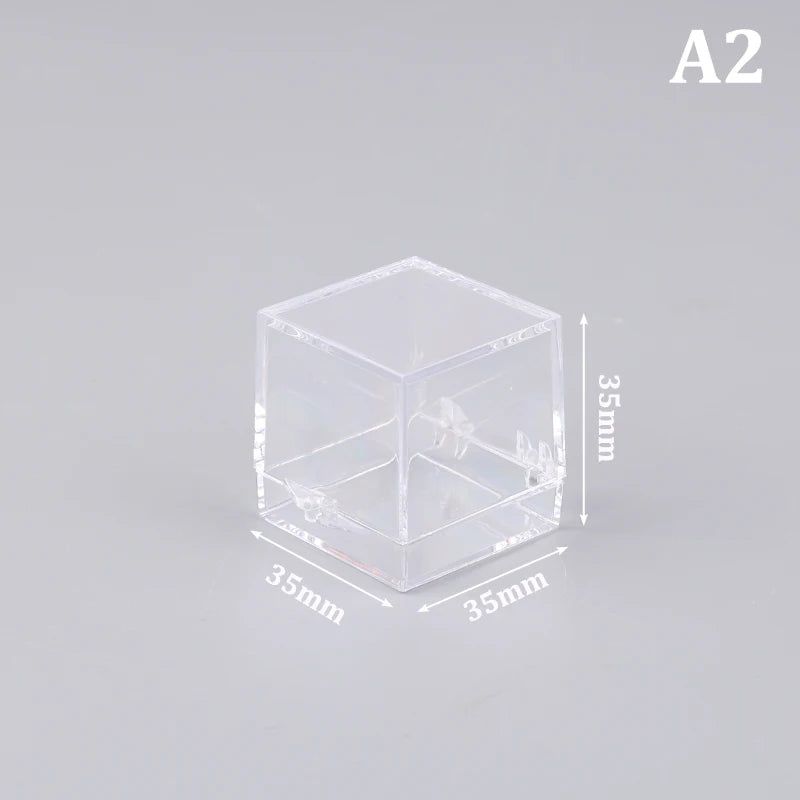 image-Mini Acrylic Storage Box - Gemstone Display & Coin Container