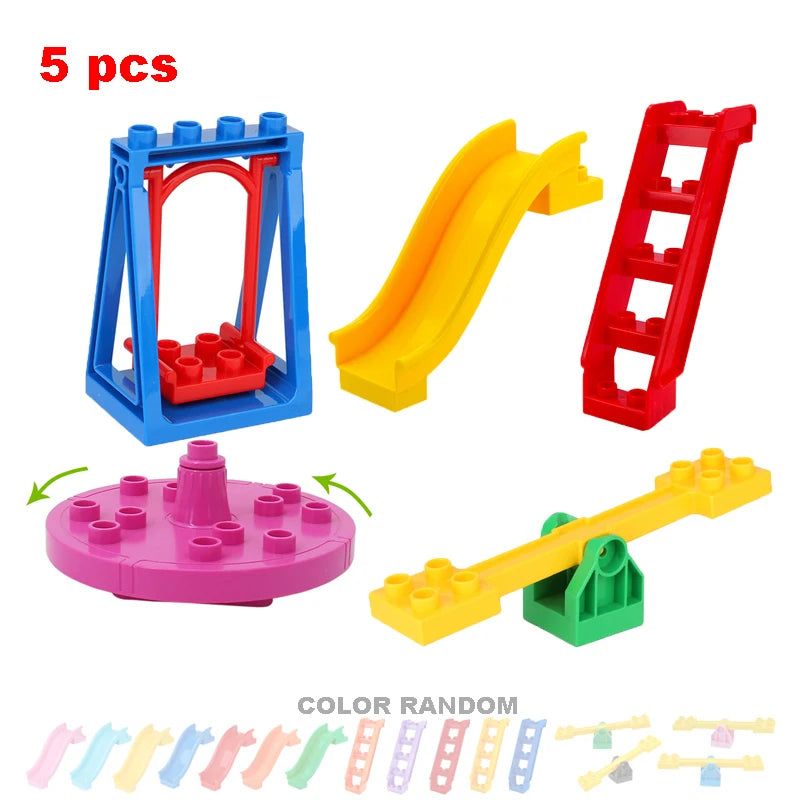 image-Yiuiuly ABS Building Blocks - Compatible with Duplo & Lego 