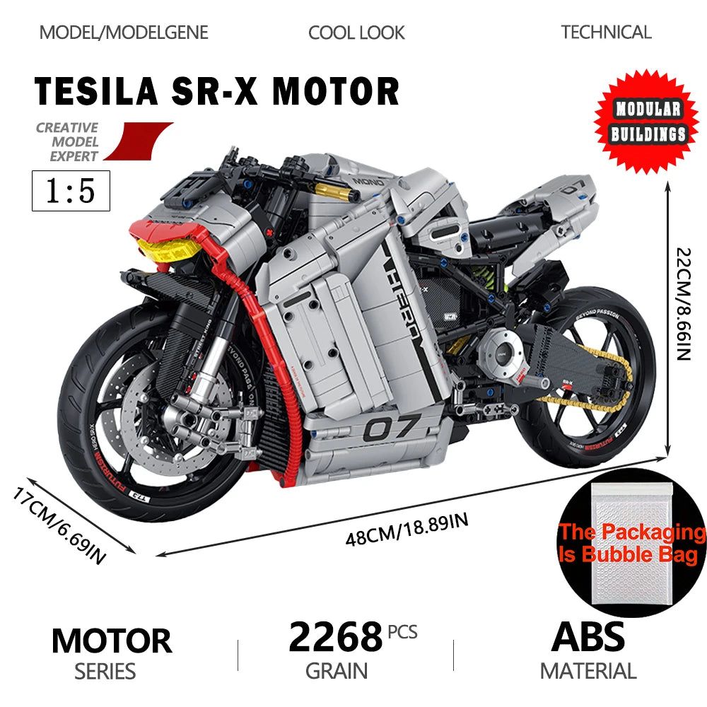 image-Yangkili Motorcycle Building Blocks - ABS Educational Model