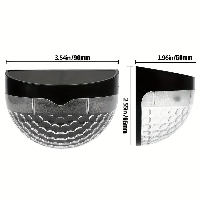 image-Christmas Solar Fence Lights - 4-Pack Outdoor LED