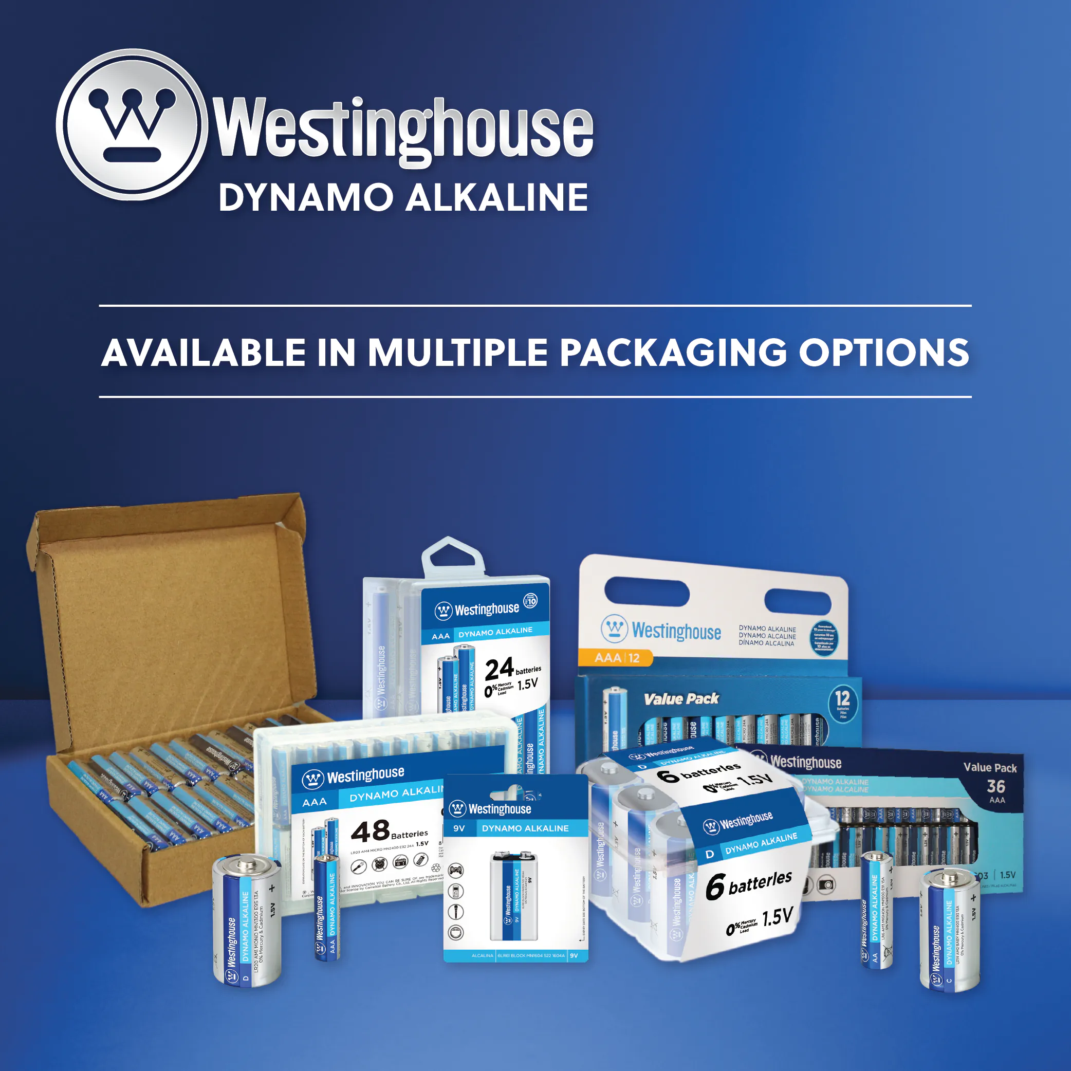 image-Westinghouse Dynamo AA Alkaline Batteries 1.5V - 96 Pack