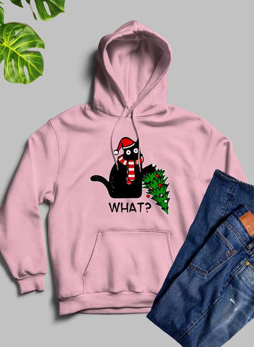 image-What Cat Christmas Tree Hoodie