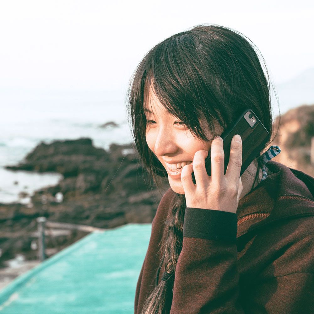 image-Ziricote Wood Phone Case - Handmade Slim Wooden Cover 