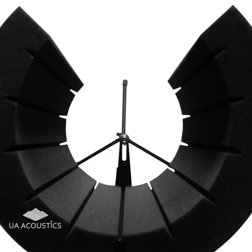 image-Airscreen Filter Portable Vocal Booth - Black Acoustic Foam Shield
